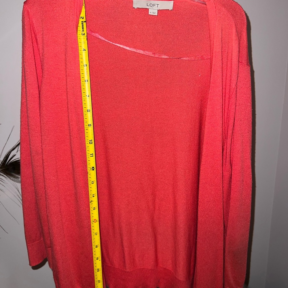Loft Missy melon colored size medium cardigan